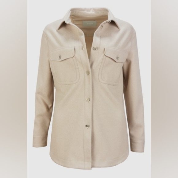 🔥 Bianca Amra Baby Pink Shacket Button Down Chore Coat - Picture 8 of 9